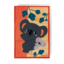 Janod Cubes en bois animaux - Partenariat WWF®* Cubes & Pyramides|Manipulation & Encastrement
