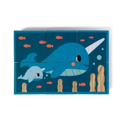 Janod Cubes en bois animaux - Partenariat WWF®* Cubes & Pyramides|Manipulation & Encastrement