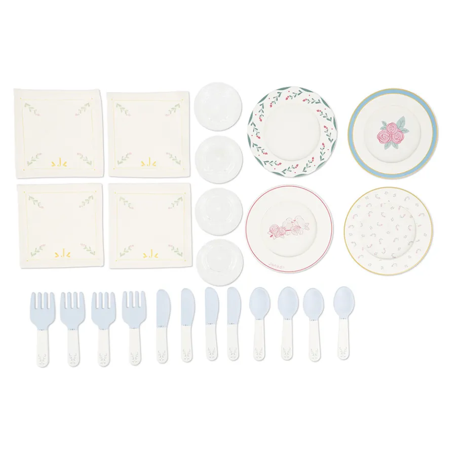 Janod Dinette en valisette Mamie Soleil* Accessoires Poupons, Poupées & Ménage|Cuisines, Dinettes & Marchandes