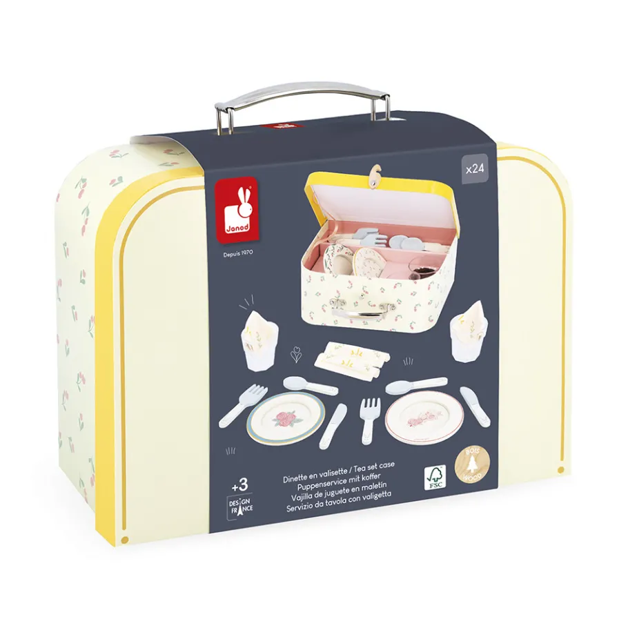 Janod Dinette en valisette Mamie Soleil* Accessoires Poupons, Poupées & Ménage|Cuisines, Dinettes & Marchandes