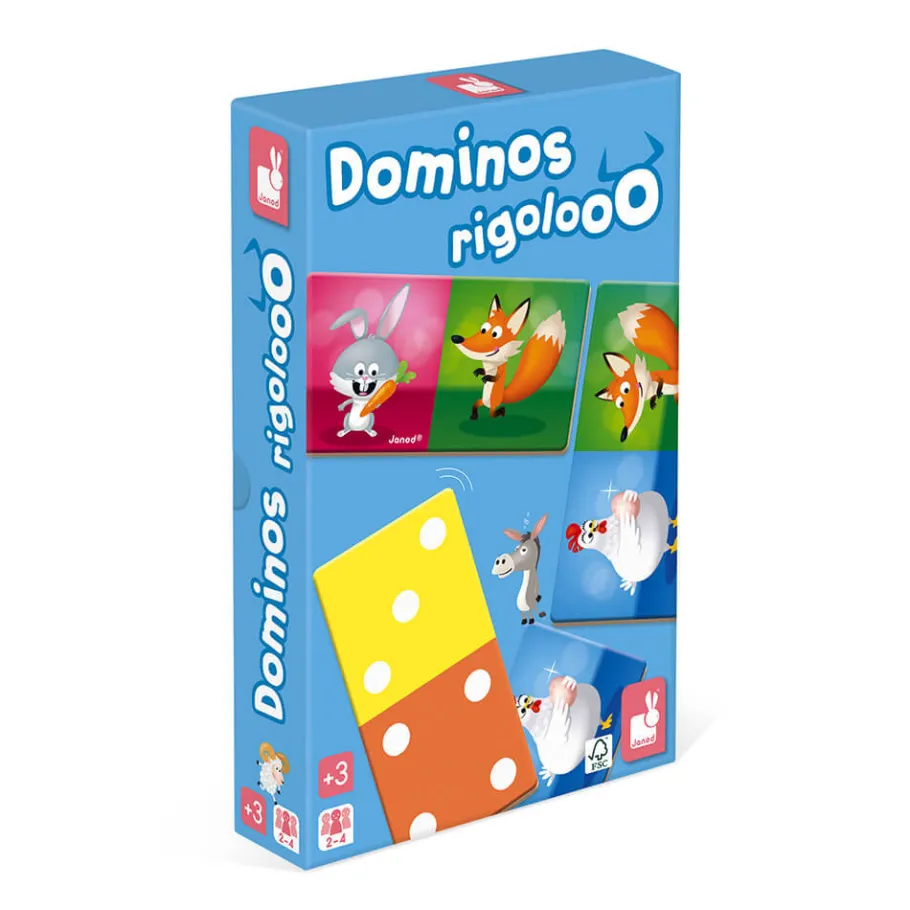 Janod Dominos Rigolooo* Jeux De Mémoire & D'Associations