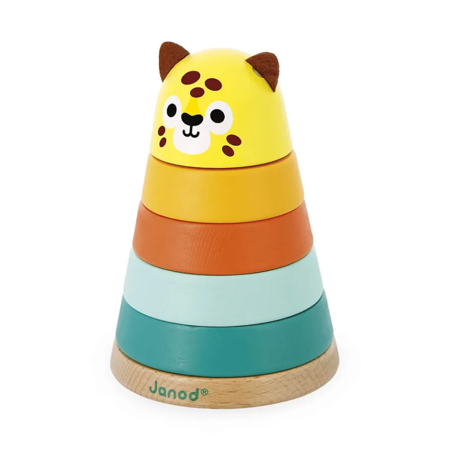 Janod Empilable Jaguar Tropik* Formes & Couleurs|Cubes & Pyramides