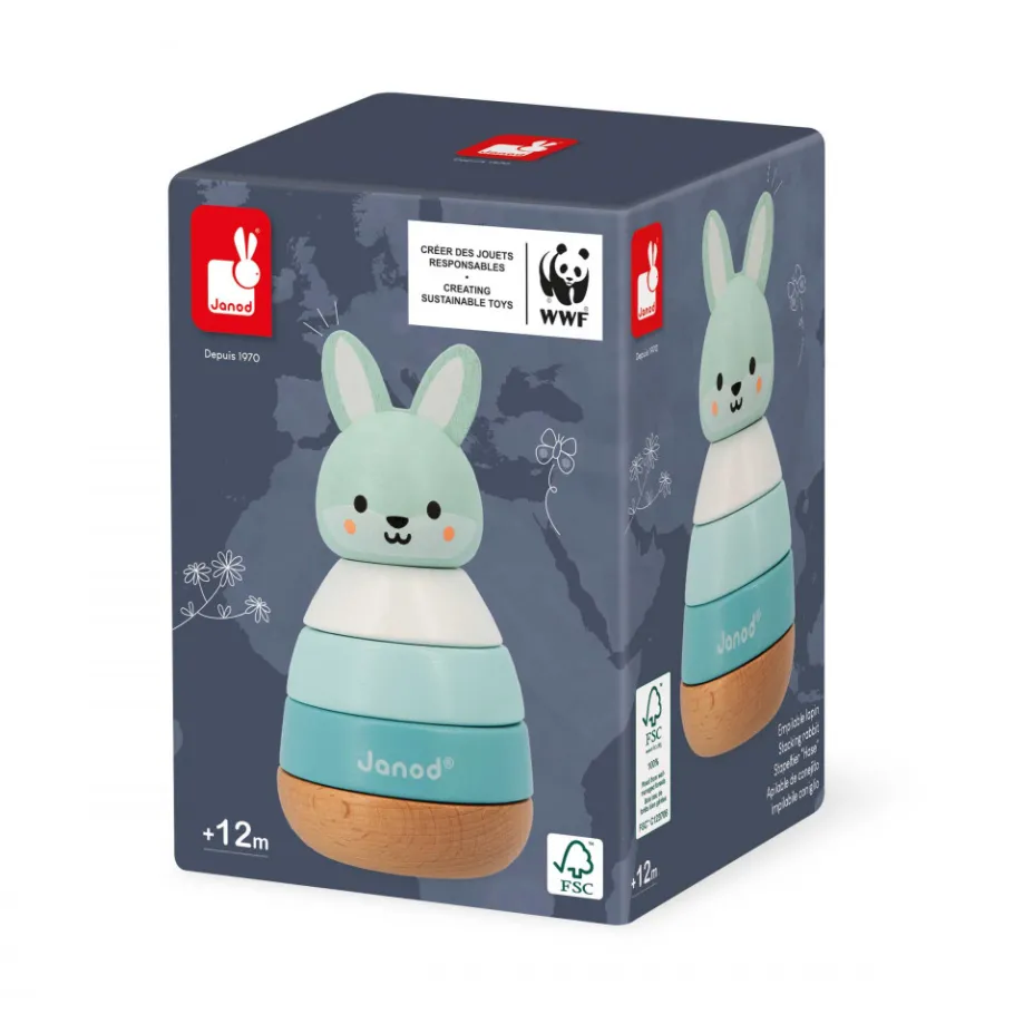 Janod Empilable Lapin - Partenariat WWF®* Manipulation & Encastrement