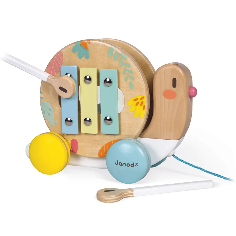 Janod Escargot à Promener Pure (bois)* Jouets Musicaux|Jouets À Promener & À Pousser