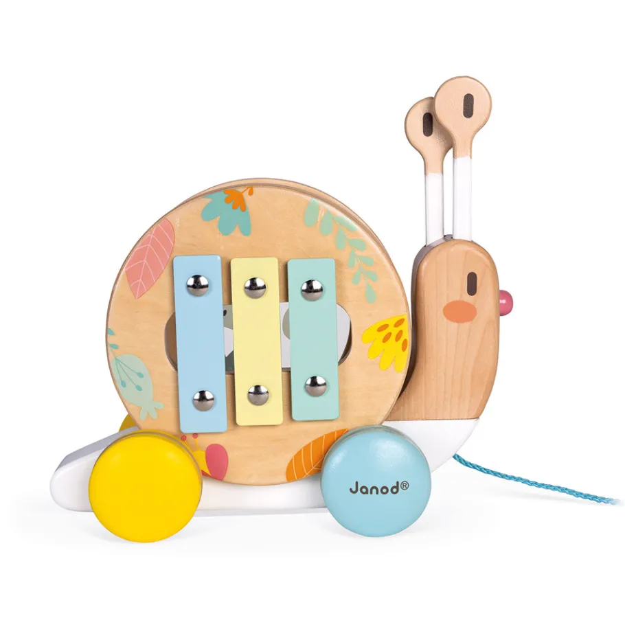 Janod Escargot à Promener Pure (bois)* Jouets Musicaux|Jouets À Promener & À Pousser