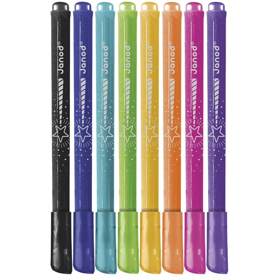 Janod Feutres Pailletés x8* Peinture Par Numéro & Coloriage