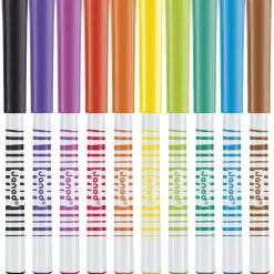 Janod Feutres Pinceaux x10* Peinture Par Numéro & Coloriage
