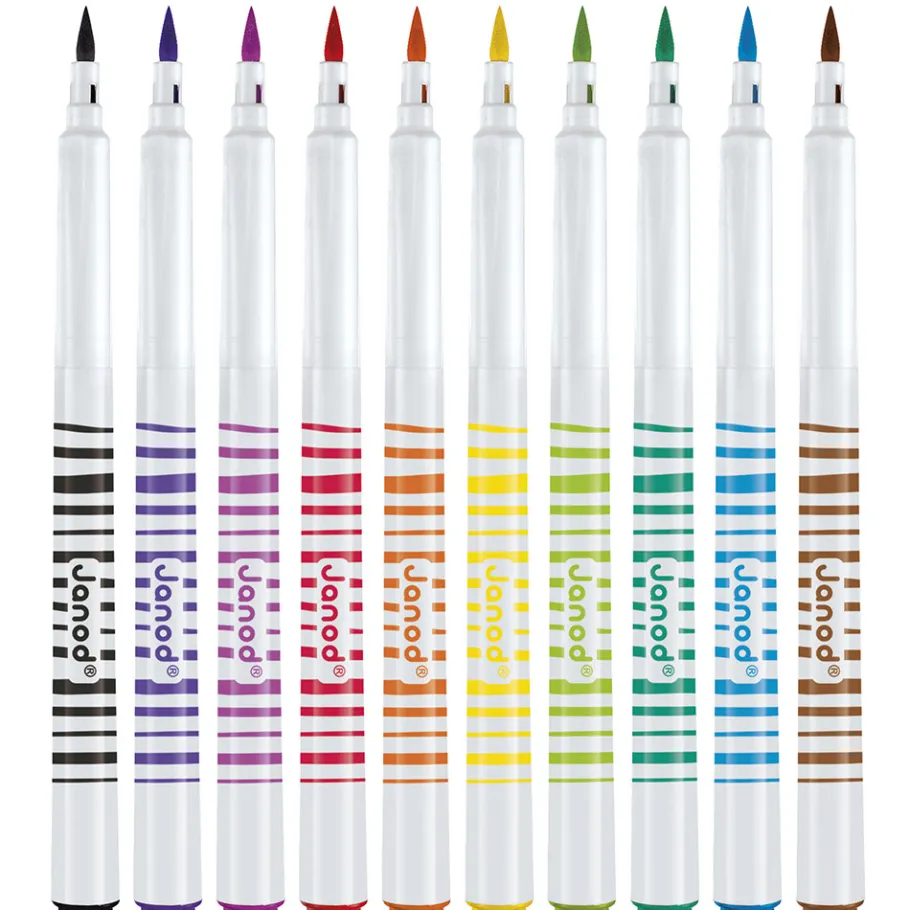 Janod Feutres Pinceaux x10* Peinture Par Numéro & Coloriage