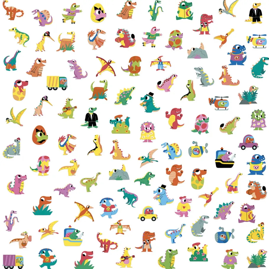 Janod Gommettes Dinosaures x100* Mosaïques & Gommettes