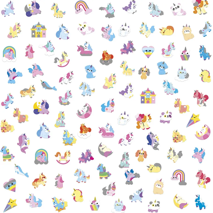 Janod Gommettes Licornes x100* Mosaïques & Gommettes