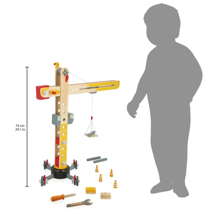 Janod Grande Grue* Véhicules, Garages & Voitures|Établis, Outils & Bricolage