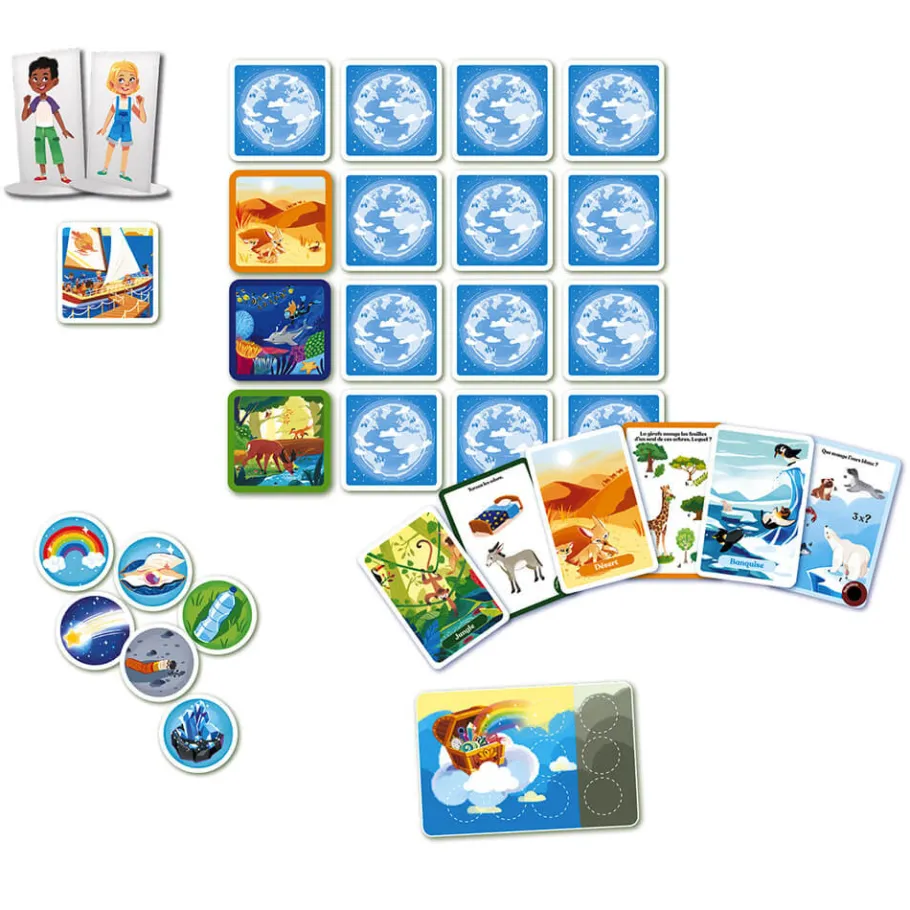 Janod Jeu Chasse au Trésor Autour du Monde* Jeux De Rapidité & De Stratégie|Jeux Éducatifs Primaire