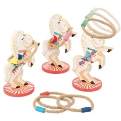 Janod Jeu de Lancer d'Anneaux Chevaux Applepop* Jeux De Lancer