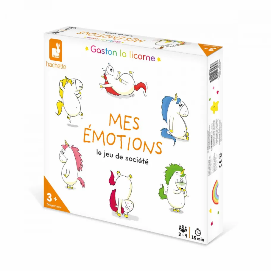 Janod Jeu Gaston la Licorne - Mes Emotions* Jeux De Rapidité & De Stratégie|Jeux De Parcours