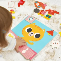 Janod Jeu Magnétique - Petit Chat des Rituels* Jeux Éducatifs Maternelle|Jeux Éducatifs Magnétiques