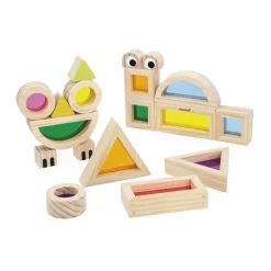 Janod Jeu Sensoriel - Blocs Translucides* Jeux De Construction|Formes & Couleurs