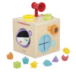 Janod Jeu Sensoriel - Boîte Sensorielle* Cubes & Pyramides|Manipulation & Encastrement