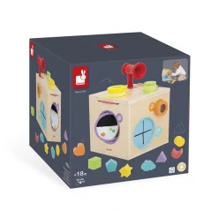 Janod Jeu Sensoriel - Boîte Sensorielle* Cubes & Pyramides|Manipulation & Encastrement
