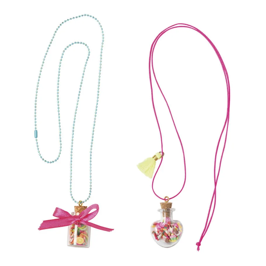 Janod Kit Créatif - 2 Bijoux Fioles Gourmandises à Créer* Collection "Les Ateliers Bijoux" & Les Perles