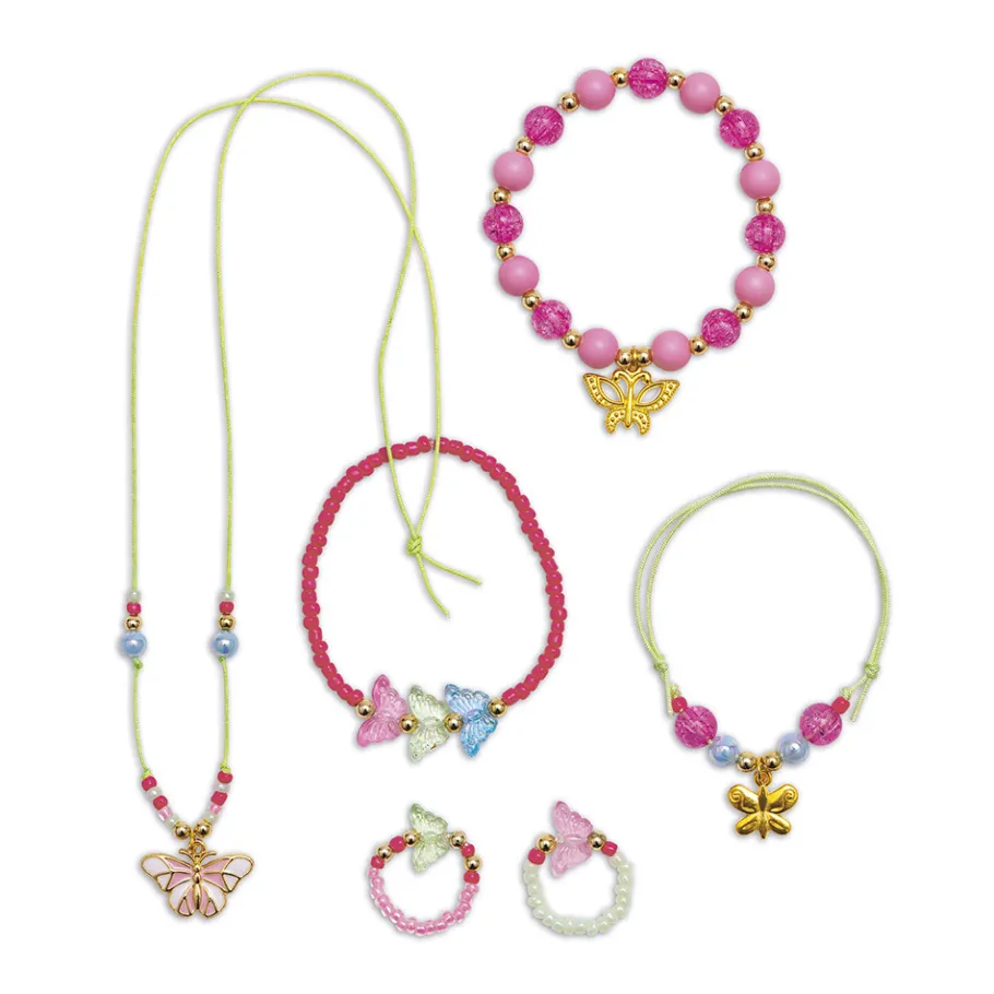 Janod Kit Créatif - 6 Bijoux Jolis Papillons Magic Fairies* Collection "Les Ateliers Bijoux" & Les Perles