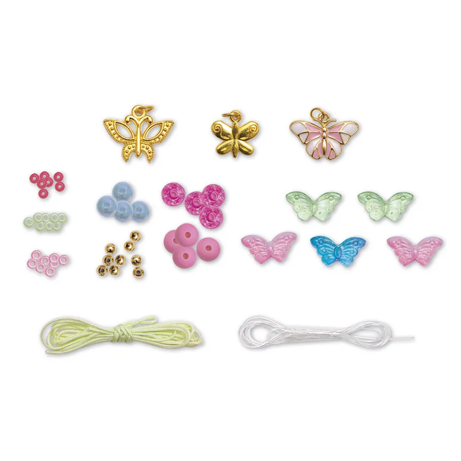 Janod Kit Créatif - 6 Bijoux Jolis Papillons Magic Fairies* Collection "Les Ateliers Bijoux" & Les Perles