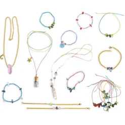 Janod Kit Créatif - 16 Bijoux Pierre Porte-Bonheur à Créer* Collection "Les Ateliers Bijoux" & Les Perles