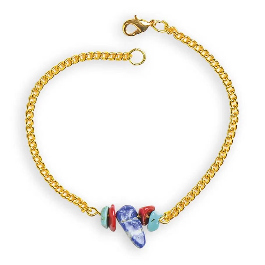 Janod Kit Créatif - 16 Bijoux Pierre Porte-Bonheur à Créer* Collection "Les Ateliers Bijoux" & Les Perles