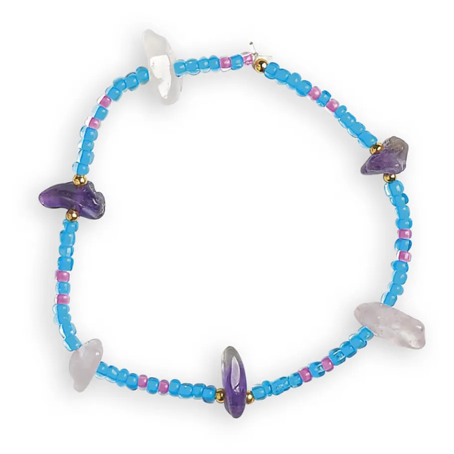 Janod Kit Créatif - 16 Bijoux Pierre Porte-Bonheur à Créer* Collection "Les Ateliers Bijoux" & Les Perles