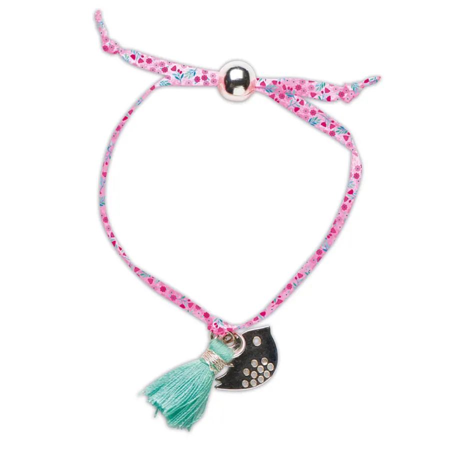 Janod Kit Créatif - 3 Bijoux Rubans à Fleurs à Créer* Collection "Les Ateliers Bijoux" & Les Perles