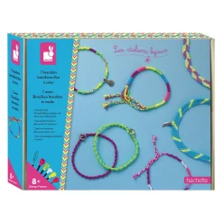 Janod Kit Créatif - 7 Bracelets Brésiliens Fluo à Créer* Collection "Les Ateliers Bijoux" & Les Perles