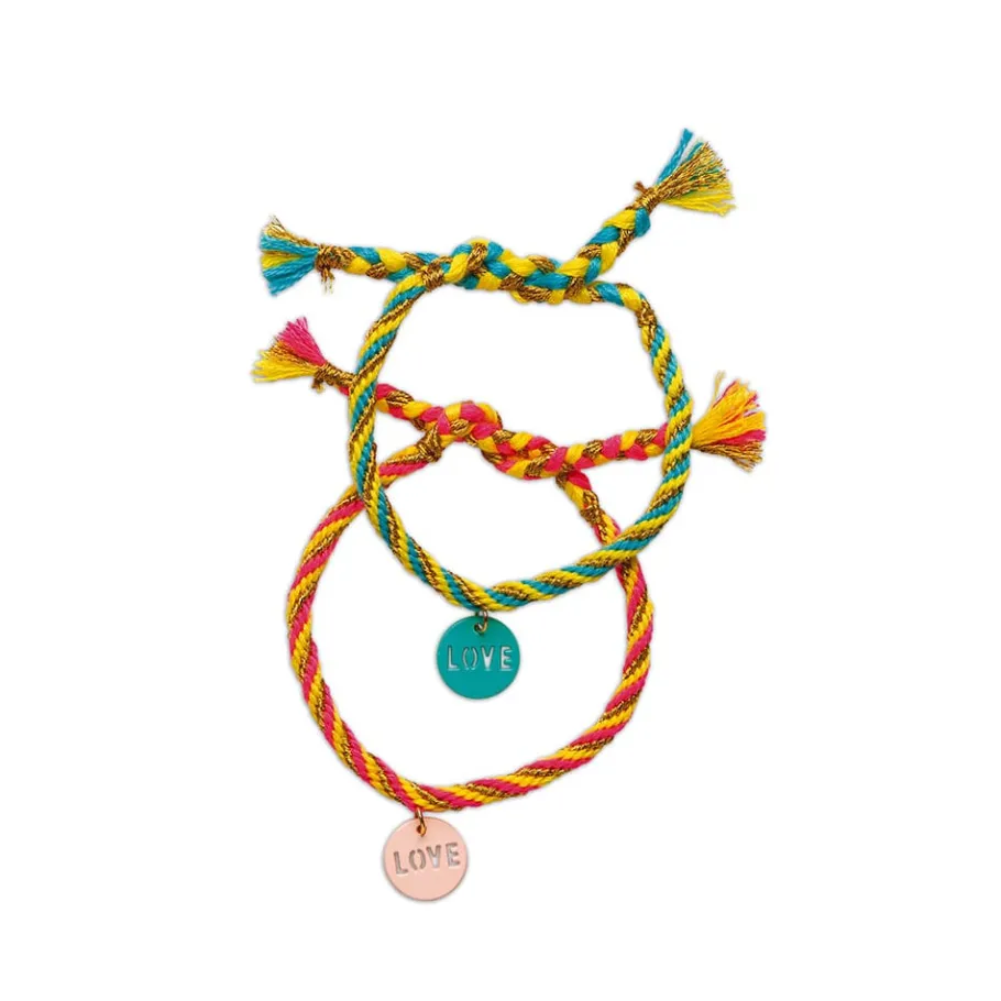 Janod Kit Créatif - 13 Bracelets de l'Amitié à Créer* Collection "Les Ateliers Bijoux" & Les Perles