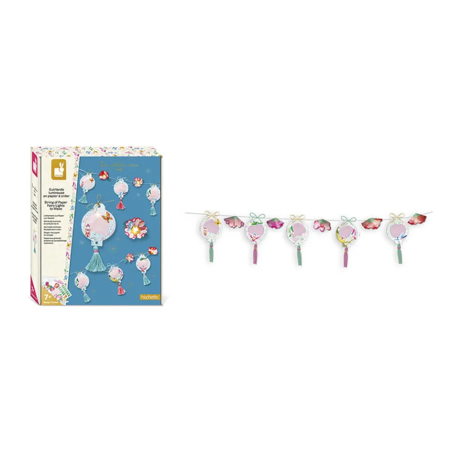 Janod Kit Créatif - 1 Guirlande Lumineuse en Papier à Créer* Collection "Les Ateliers Déco"