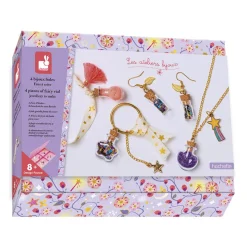 Janod Kit Créatif - Coffret 4 Bijoux Fioles de Fées à Créer* Collection "Les Ateliers Bijoux" & Les Perles