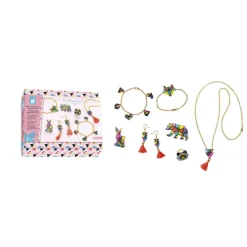 Janod Kit Créatif - Coffret 7 Bijoux en Plastique Fou Geometrix à Créer* Collection 