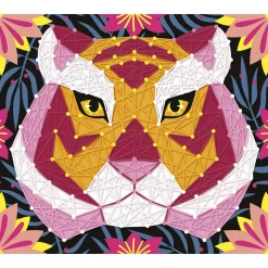 Janod Kit Créatif - Coffret 2 Tableaux Fils Tendus Animaux de la Jungle à Créer* Créations 3D|Crochet, Tricot & Laçage