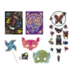 Janod Kit Créatif - Coffret Multi-Activités Scratch Art* Collection "Les Ateliers Du Calme"|Cartes À Gratter