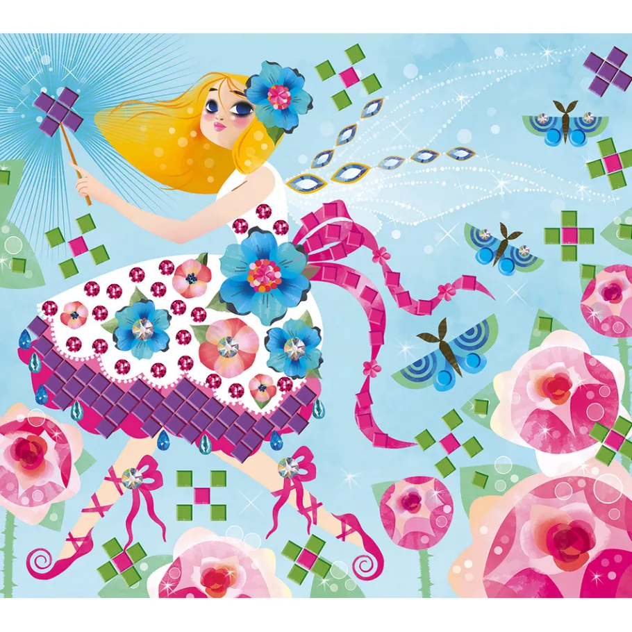 Janod Kit Créatif - Coffret Multi-Activités 11 Décos Girly* Créations 3D|Sable, Paillettes, Dorure & Strass