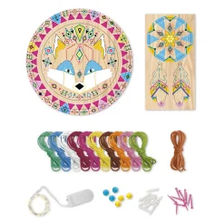 Janod Kit Créatif - Fils Tendus Attrape-Rêves Lumineux Renard* Créations 3D|Collection 