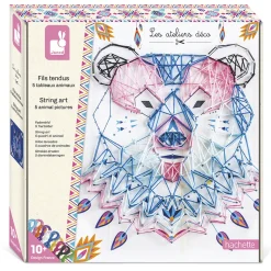 Janod Kit Créatif - Fils Tendus Animaux* Crochet, Tricot & Laçage|Collection "Les Ateliers Déco"
