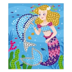 Janod Kit Créatif - Mosaïques Dauphins et Sirènes* Mosaïques & Gommettes|Collection 