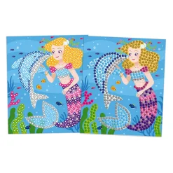 Janod Kit Créatif - Mosaïques Dauphins et Sirènes* Mosaïques & Gommettes|Collection 