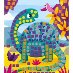 Janod Kit Créatif - Mosaïques Dinosaures* Mosaïques & Gommettes|Collection 