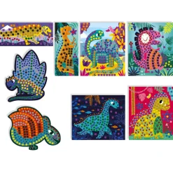 Janod Kit Créatif - Mosaïques Dinosaures* Mosaïques & Gommettes|Collection 