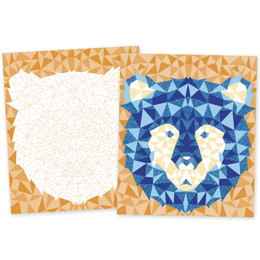 Janod Kit Créatif - Mosaïques Mousse Animaux de la Forêt* Mosaïques & Gommettes|Collection "Les Ateliers Du Calme"