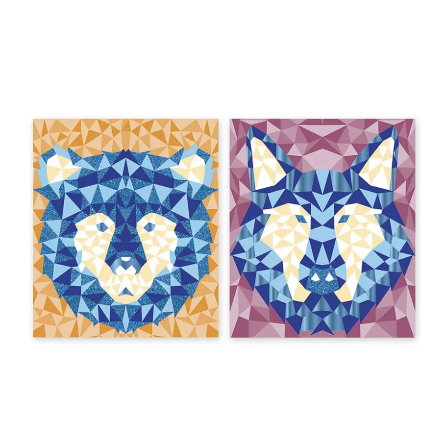 Janod Kit Créatif - Mosaïques Mousse Animaux de la Forêt* Mosaïques & Gommettes|Collection "Les Ateliers Du Calme"