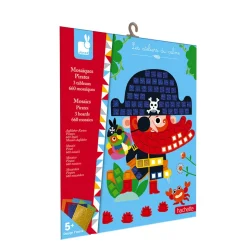Janod Kit Créatif - Mosaïques Pirates* Mosaïques & Gommettes|Collection "Les Ateliers Du Calme"