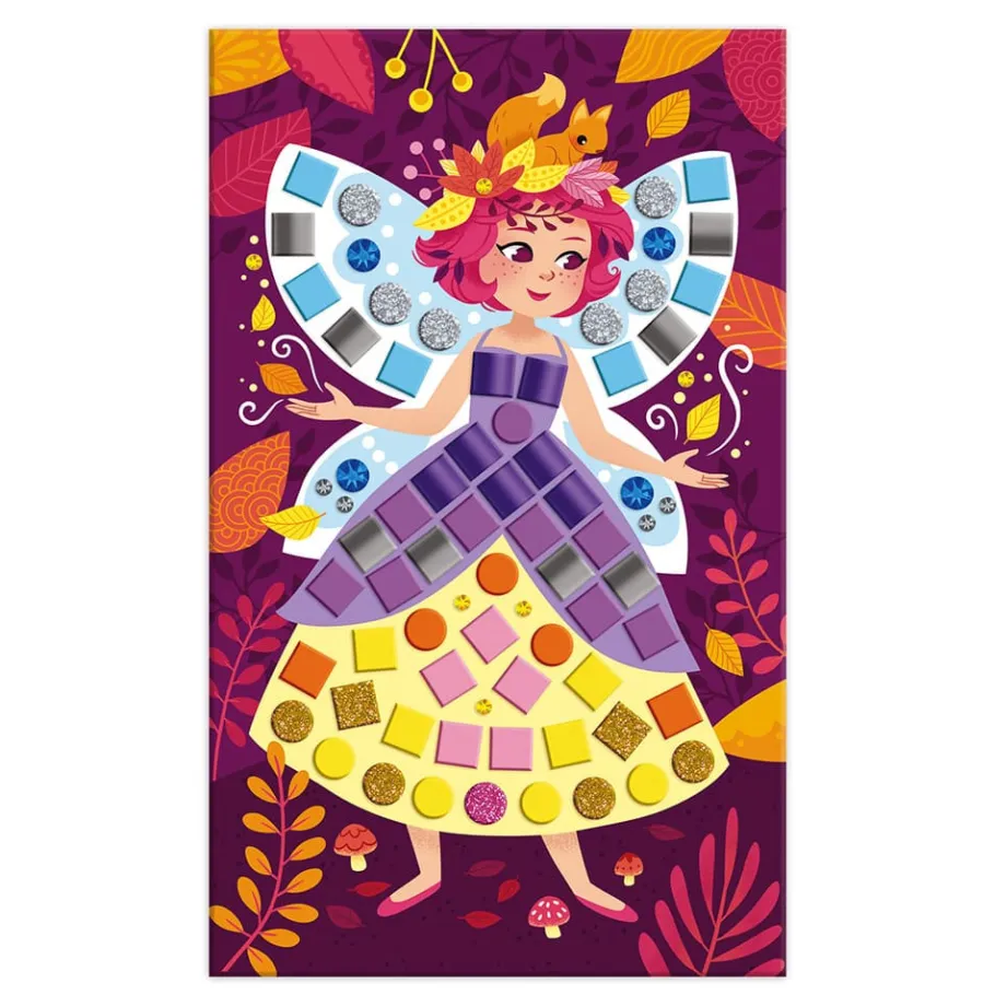 Janod Kit Créatif - Mosaïques Princesses et Fées* Mosaïques & Gommettes|Collection "Les Ateliers Du Calme"
