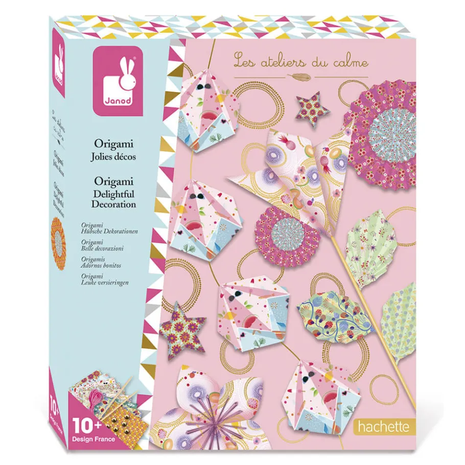 Janod Kit Créatif - Origami Jolies Décos* Créations 3D|Collection "Les Ateliers Du Calme"