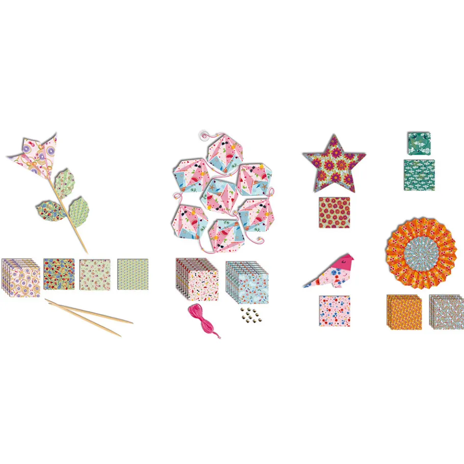Janod Kit Créatif - Origami Jolies Décos* Créations 3D|Collection "Les Ateliers Du Calme"