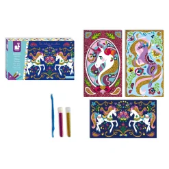 Janod Kit Créatif - Paillettes Licornes* Sable, Paillettes, Dorure & Strass|Collection 